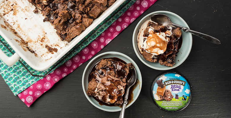 Ben & Jerry's; schokoladiger Brotpudding