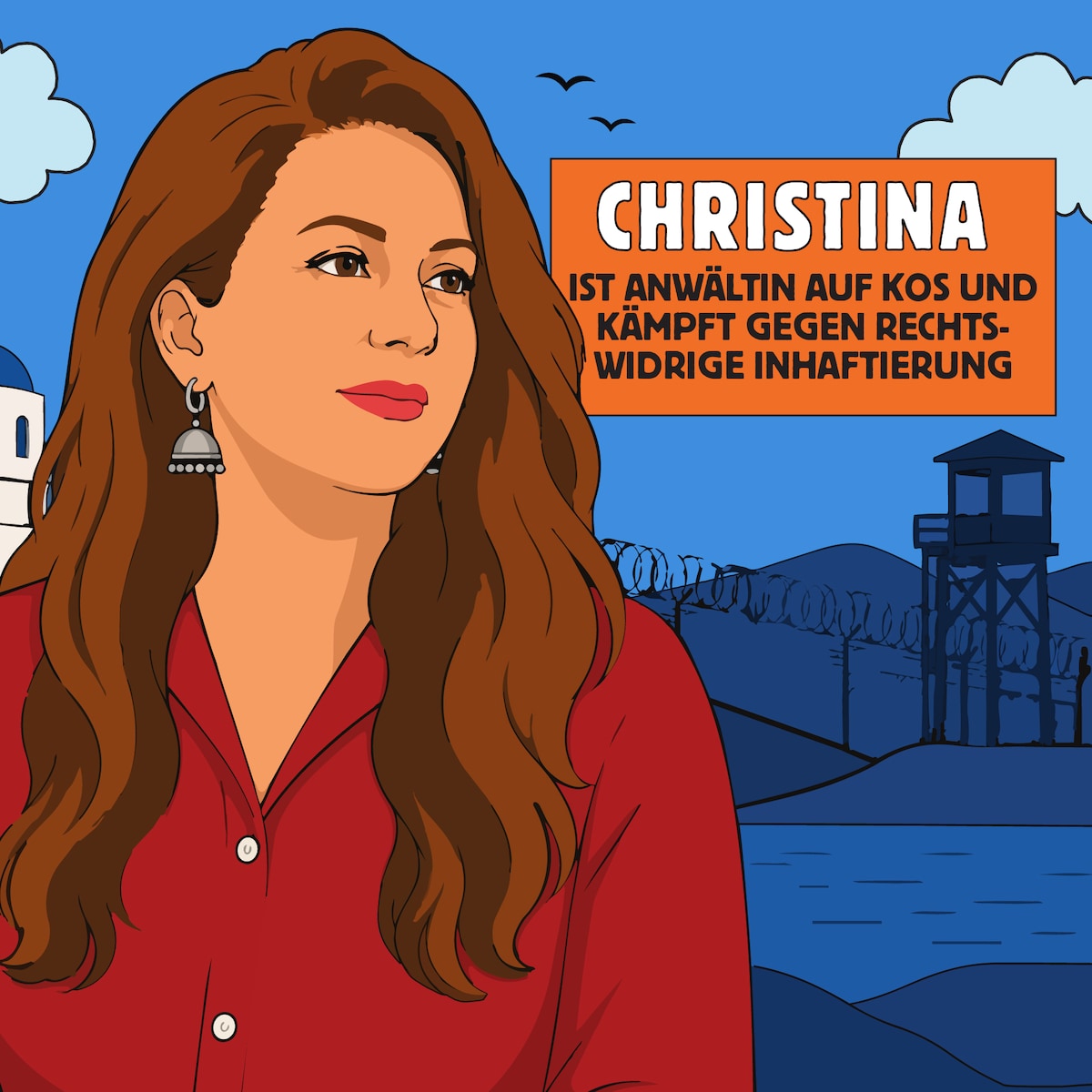 Christina – kämpft gegen Inhaftierungen auf Kos
