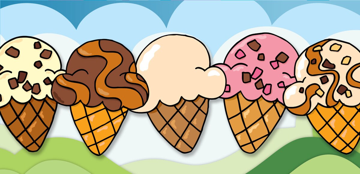 Geschenkgutschein in einer Eiswaffel