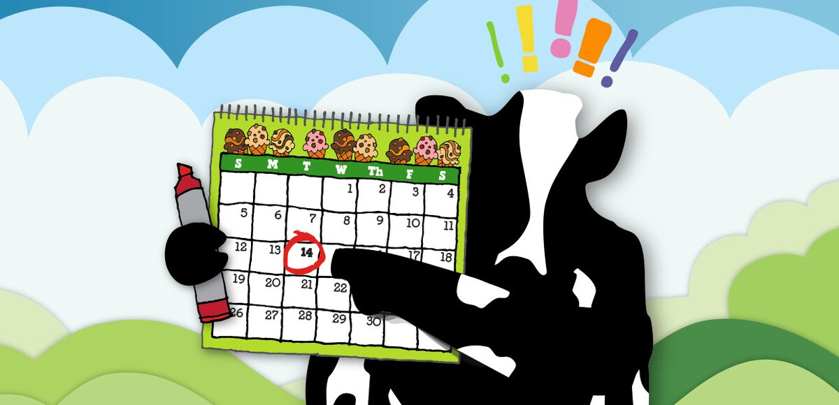 Kalender zum Free Cone Day